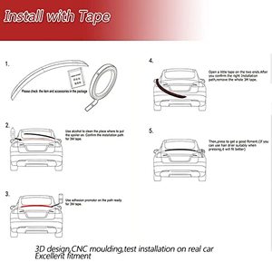 Top vente A4 B9 berline S4 véritable fibre de carbone pare-chocs arrière coffre becquet M4 Style aile lèvre becquet pour <span class=keywords><strong>Audi</strong></span> A4 B9 B9.5 S4 2017-2024 - Product Image 5
