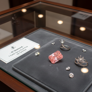 Diamant rose vif fantaisie JC Diamond, certifié IGI, taille excellente, radiant, cultivé en laboratoire (CVD), percé au laser, 1 carat, pour bijoux - Product Image 3