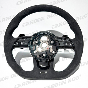Volant en cuir et fibre de carbone avec palettes de changement de vitesse en carbone pour <span class=keywords><strong>Audi</strong></span> A3 A4 B9 A5 B8.5 B8, <span class=keywords><strong>RS</strong></span> RS3 RS5 S3 S4 S5 S6 S7 RS6 RS7 - Product Image 6