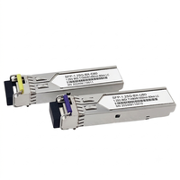Transceiver Optik Stock IIIV 1.25G BiDi SFP 80km Single-mode Fiber Simplex LC DDM Gigabit SFP Module untuk Pusat Data Grosir