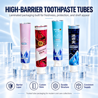 Tube de dentifrice laminé en aluminium et plastique de 50 ml, emballage personnalisé pour soins bucco-dentaires imprimé UV