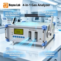 Analyseur de laboratoire 4-en-1 haute précision avec écran LCD, moniteur de CO2/CO combustible, pompe intégrée, alarme sonore et lumineuse, certifié ATEX, en alliage EX