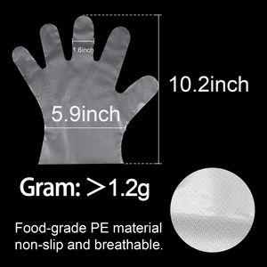 Guanti Monouso Ecologici in TPE Senza Lattice Impermeabili e Adatti al Contatto Alimentare 100 Pezzi/Scatola - Guanti per Pulizia Cucina - Product Image 2