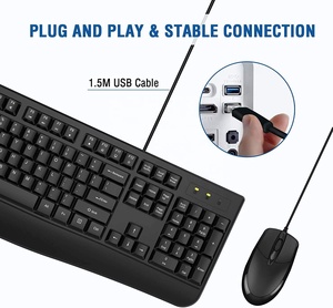 Hot Selling Business Office Wired <strong>Keyboard</strong> <strong>Mouse</strong> Se Combo - Product Image 4