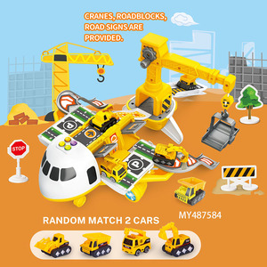 Giocattolo 2 in 1 per Bambini: Parcheggio per Aerei a Frizione e Camion dei Pompieri in Lega Trasformabile in Aereo Elettrico - Product Image 5