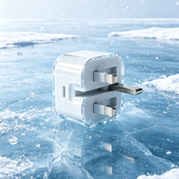 Pengisi Daya USB TC1 Port Pengisian Tunggal UK 3 Pin 20W Pengisi Daya Cepat Pengisi Daya Ponsel Colokan Dinding Pengisi Daya EU