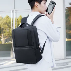 Marksman tas punggung Laptop pintar pria, ransel Laptop pintar dengan Port pengisi daya usb, tas Notebook perjalanan bisnis modis 2023