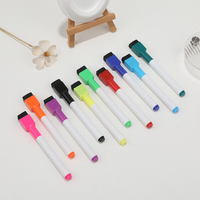 Marqueurs magnétiques pour tableau blanc vibrants avec gomme intégrée - Faible odeur, non toxiques, idéaux pour les écoles et les salles de réunion