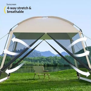 Outdoor Four-Season Double Layer One Bedroom Oxford Cloth Sunshade Mesh <b>Tent</b> Camping Anti-Mosquito <b>Canopy</b> Quick Opening - Product Image 4