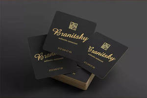 Carte de visite personnalisée imprimée en feuille d'or argenté Carte de visite en papier verni gaufré Carte de visite en papier - Product Image 4