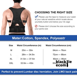 Corrector de Postura en Oferta, Soporte de Espalda Ajustable, Cinturón de Soporte para Hombros y Alineación de Columna Vertebral para Hombres y Mujeres, Disponible para la Venta - Product Image 3