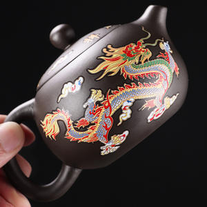 Juego de té Xishi Fengming, <span class=keywords><strong>tetera</strong></span> de arcilla púrpura sensible al calor, <span class=keywords><strong>tetera</strong></span> de té Phoenix dragón no escaldado, herramientas de té de café Kung Fu para - Product Image 3