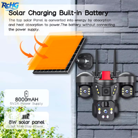 Cámara Solar Wifi para Exteriores de 12MP con Triple Lente, Detección Humanoide, Tarjeta SIM 4G, Cámara de Seguridad Solar de 360° con Visión Nocturna