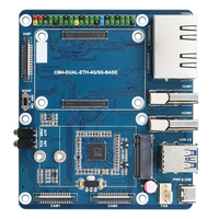Raspberry Pi CM4 double RJ45 IO Board double Gigabit Ethernet M.2 5G/4G Base Board Modules électroniques Kits conçus pour le module