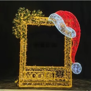 Décorations lumineuses populaires à motif 3D pour hôtels, jardins, parcs à thème, cadres photo, et événements du Nouvel An et de Noël - Product Image 1