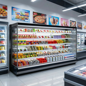 <span class=keywords><strong>Vitrine</strong></span> <span class=keywords><strong>réfrigérée</strong></span> ouverte <span class=keywords><strong>pour</strong></span> fruits, légumes et boissons laitières, équipement de réfrigération commercial <span class=keywords><strong>pour</strong></span> supermarchés - Product Image 1