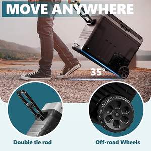 Euhomy-Refrigerador portátil de 35L para coche, nevera de camping con ruedas y 2 cestas - Product Image 4