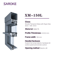 Fenêtres à guillotine en aluminium avec verre trempé insonorisé, conformes à la norme AS2047, pour l'installation sur les balcons résidentiels