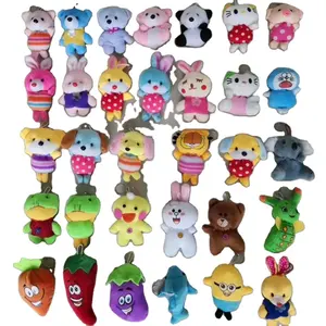 Mini anahtarlık peluş bebek, 10-15cm vinç makinesi peluş oyuncak, Mini hayvan anahtarlık peluş pençe makinesi için