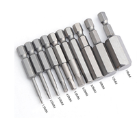 Embout de tournevis à tête hexagonale Allen, métrique et SAE, qualité industrielle S2, embouts magnétiques OEM