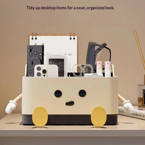 Boîte de rangement de bureau multifonctionnelle en plastique, style dessin animé tendance, pour serviettes en papier, télécommandes <span class=keywords><strong>et</strong></span> articles divers - Product Image 1
