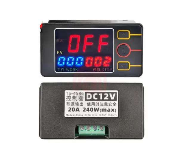 Ac 110V 220V Dc 12/24V Digitale Tijdrelais Led Display Timer Schakelaar Timing Tijdschakelaar Ts4586
