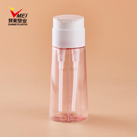 Vente directe usine – Bouteille PET double tube double pompe 200ml+200ml pour teinture capillaire et shampoing, emballage plastique noir sérigraphié avec bouchon à vis