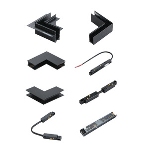 Magnetic Track <b>Light</b> Accessories 20mm Wide Black Recessed Surface Mounting For Home Use Model 20 <b>LED</b> Track Guide - Product Image 1