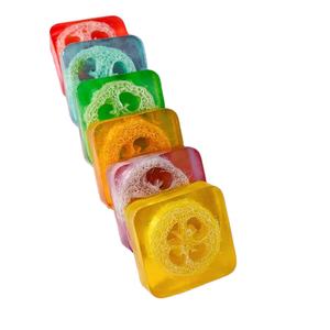 Jabón 2022 Natural de marca privada, jabón <span class=keywords><strong>casero</strong></span> de lujo para blanquear la piel, aceite esencial de limones, loofah - Product Image 5