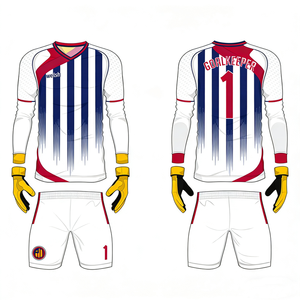 Maglia da Calcio Retrò Personalizzabile da Uomo a Maniche Lunghe, <span class=keywords><strong>Top</strong></span> Classico <span class=keywords><strong>Vintage</strong></span>, Abbigliamento Calcistico Personalizzato dal Produttore - Product Image 2