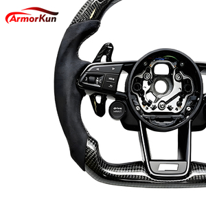 Volant de course personnalisé haut de gamme en cuir et fibre de carbone avec LED pour <span class=keywords><strong>Audi</strong></span> A3 A5 R8 RS3 S3 Q3 A4 <span class=keywords><strong>Q5</strong></span> SQ2 SQ5 Q8 Q7 SQ7 RSQ3 - Product Image 3