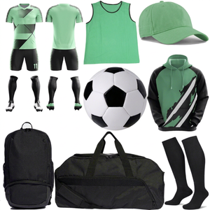 Soccer Uniform Sets Solid Color Sublimation Match Training Soccer Uniform Kits With Hoodies Duffle Bag <b>Socks</b> Shoes And Ball - Product Image 1