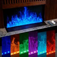 Cheminée électrique encastrée à vapeur d'eau 3D, humidificateur 39 pouces