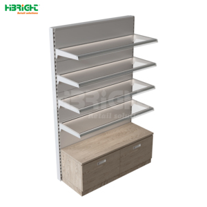 Serie de Exhibidores de Estilo Mixto Moderno de Madera y Metal de Alta Luminosidad para Supermercados y Tiendas Minoristas - Product Image 3
