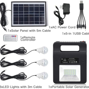 Solar Energy System Complete Kit Portable Solar Lighting Kit Solar Home Lighting System Power Station With Solar Panels UP-SMLK5 - Product Image 5