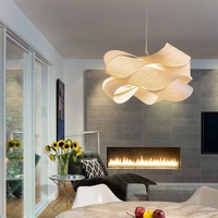 Lustre en placage de bois tissé pendentif lumière rotin lumière pour salle à manger couloir ferme cuisine