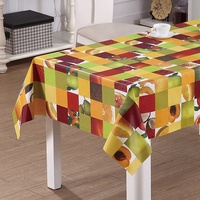 Nappe en PVC tissé RNPT à motif floral, résistante à la chaleur, anti-taches, imperméable, de luxe, certifiée SGS, rouleaux personnalisables