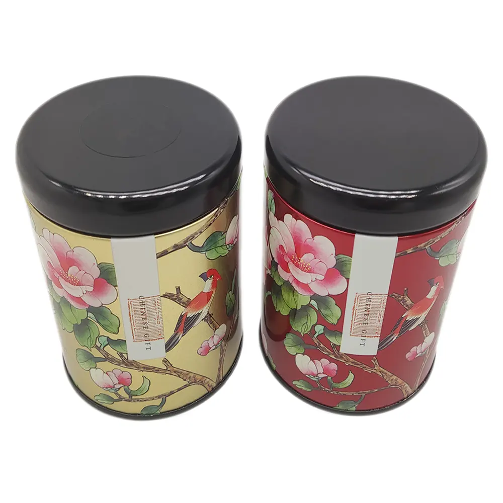Venda quente personalizado fornecedor armazenamento redondo caixa de lata de chá para embalagem de presente