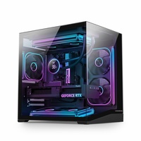 Boîtier de PC de bureau Weisheng Sea View en verre trempé, fond incliné, pour refroidissement liquide 240, châssis de jeu DIY MicroATX