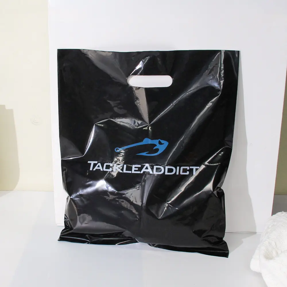 लोगो के साथ कस्टम पैकेजिंग प्लास्टिक शॉपिंग बैग, एचडीपीई एलडीपीई डाई कट प्लास्टिक बैग, शॉपिंग के लिए प्लास्टिक पैकेजिंग बैग कैरी बैग