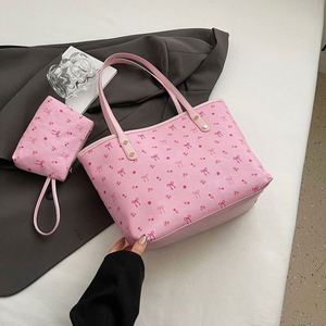 Zipper Closure PU Large Capacity Tote Handbag Bow Chains Design Soft Material Shoulder <b>Purse</b> Simple Trendy Style Underarm - Product Image 6