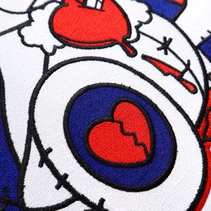 Parche de chenilla personalizado al por mayor con diseño de cara sonriente y frutas, parche de oso boutique con la frase 'God is Good' para ropa - Product Image 3