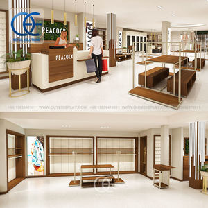 럭셔리 스토어 독립형 의류 랙 의류 매장 선반 패션 매장 의류 가구 - Product Image 2