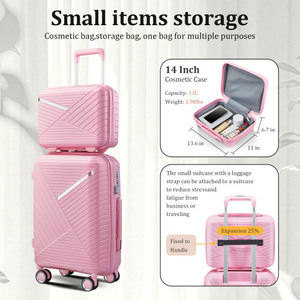 2025 New Unisex Large Capacity <b>Hard</b> <b>Shell</b> PP Trolley <b>Suitcase</b> Travel Luggage for Travel - Product Image 4