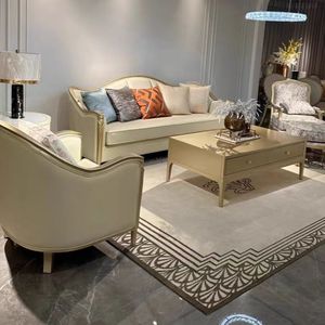 Ý Ánh Sáng Sang Trọng Chất Lượng Cao Cong Chân Gỗ Và Rắn Sồi Cong Lan Can Châu Âu-Phong Cách Sang Trọng Phòng Khách Ghế Sofa - Product Image 6