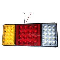 Aolittel YJ-2003D 46 LED 24V Feu de position latéral et feu arrière étanche pour camion IP67 325x136x53mm