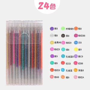 Glitter Farbwechsel Gel Farbe Neutraler Stift Ins Student DIY Handheld Stift Kinder Text marker Stift Paket Großhandel - Product Image 4