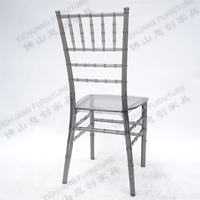 Vente en gros Nouveau style Chaise de salle à manger de mariage grise pour hôtel Event Party
