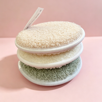 Poudre démaquillante ronde en microfibre douce de haute qualité avec logo personnalisé, accessoires de soin du visage et de spa
