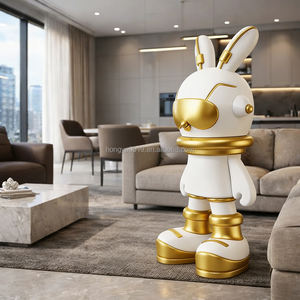 Statue de <span class=keywords><strong>lapin</strong></span> astronaute en résine sur mesure, grande taille, pour décorations, meuble TV, côté canapé, chambre à coucher, artisanat en résine, décoration - Product Image 5